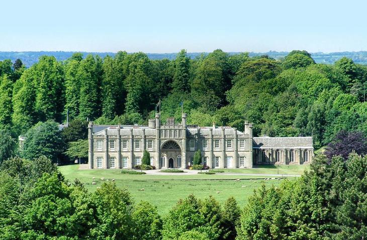 Donington Hall surrounded by trees